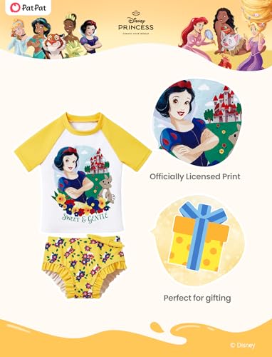 Image of Disney Princess Frozen Marvel Elsa Minnie Toddler Girl Swimsuit Tankini Bathing Suit 2 Piece Swimwear UPF 50+ Rashguard