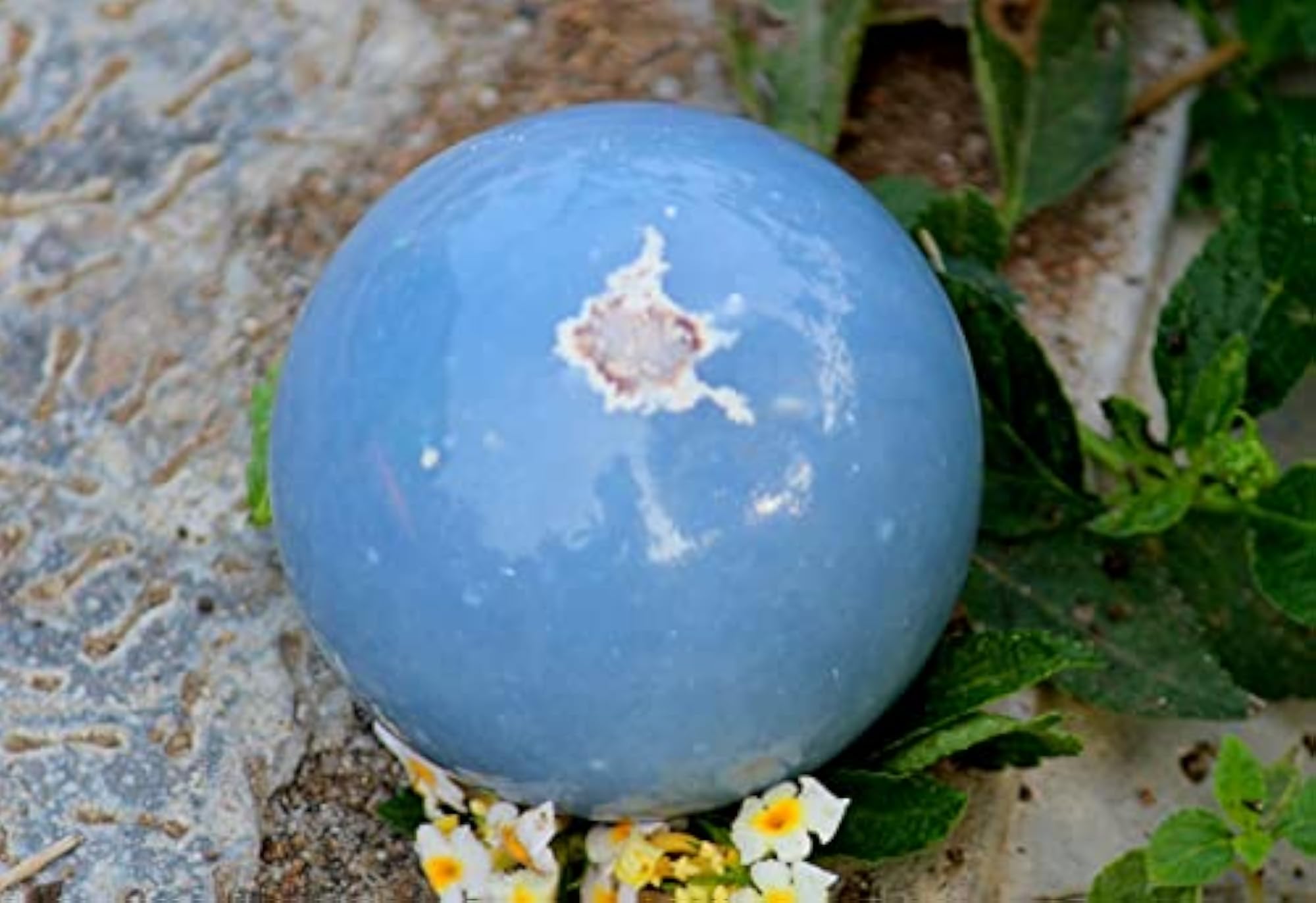 Jet Angelite Hand Carved Sphere Gemstone, Healing Focus