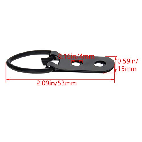 Image of Aicosineg D Ring Picture Hangers 53mm x 15mm Hardware Assortment Kit for Hanging Clock Paintings Home Decoration Picture Frame Artwork Creative Photo Hanging Solutions Black Tone 50pcs