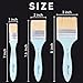 PHOENIX Flat Paint Brush Set - 3 Sizes Nylon Large Paint Brushes for Acrylic Painting, Gouache, Wood Furniture, Gesso, Varnishes & Wall