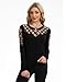 Memorose Women’s Long Sleeve Shirts Sexy Rhinestone Cut Out Cold Shoulder Tops Casual Sparkle Blouse Black