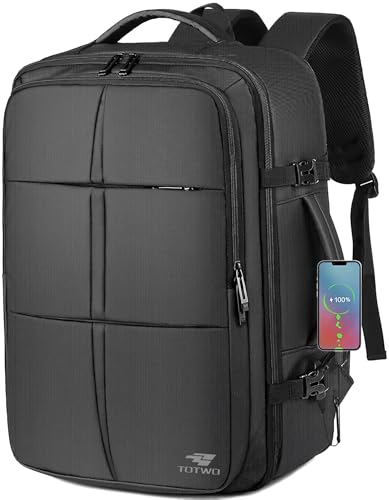 TOTWO Travel Backpack, Extra Large 55L Carry On Backpack Flight Approved with USB Charging Port,...