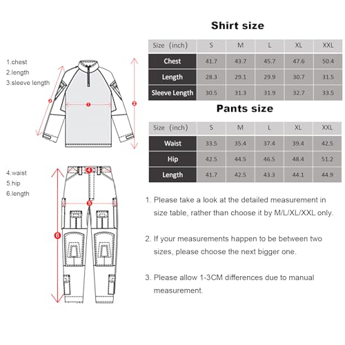 Mgflashforce Combat Suit Military Shirt & Pants Set Tactical Clothing Hunting Uniform Airsoft Paintball Clothes thumb #5