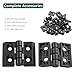 JiGiU 4PCS Zinc Alloy Hinge M4 2020 Aluminum Profile Extrusion Hinges for 2020 6mm Aluminum Profile Flexible Folding Hinge with Groove Stone, Screws for DIY 3D Printer Frame-Black