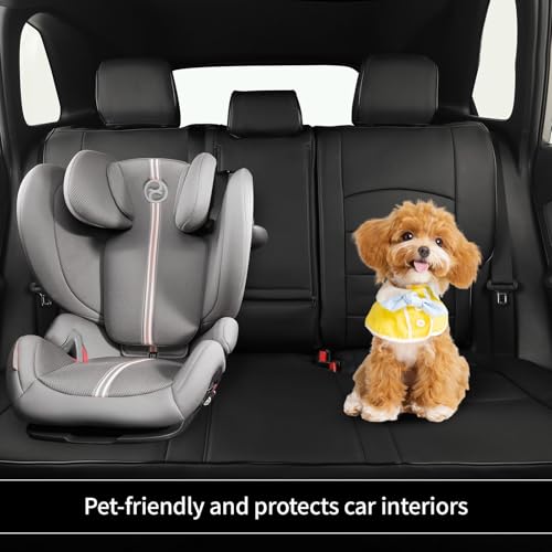 Image of EKR Rav4 Seat Covers Custom Fit for Toyota Rav4 (Hybrid) SE /XSE 2026, Car Seat Cover Full Set for SUV,Factory-Style Interior Upgrade, Easy-Wipe Protection,Faux Leather(Black)