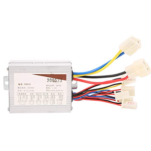 Keenso Controlador de motor de escova elétrica 36V 350W para bicicleta elétrica, conjunto de convers