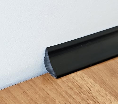 Maydos Peel & Stick Flexible Corner Trim, Black, 2/5" x 2/5" - 10' Length, Resin, Wall & Floor Moulding, Quarter Round Corner Trim by Maydos - Used condition - CA$9.27