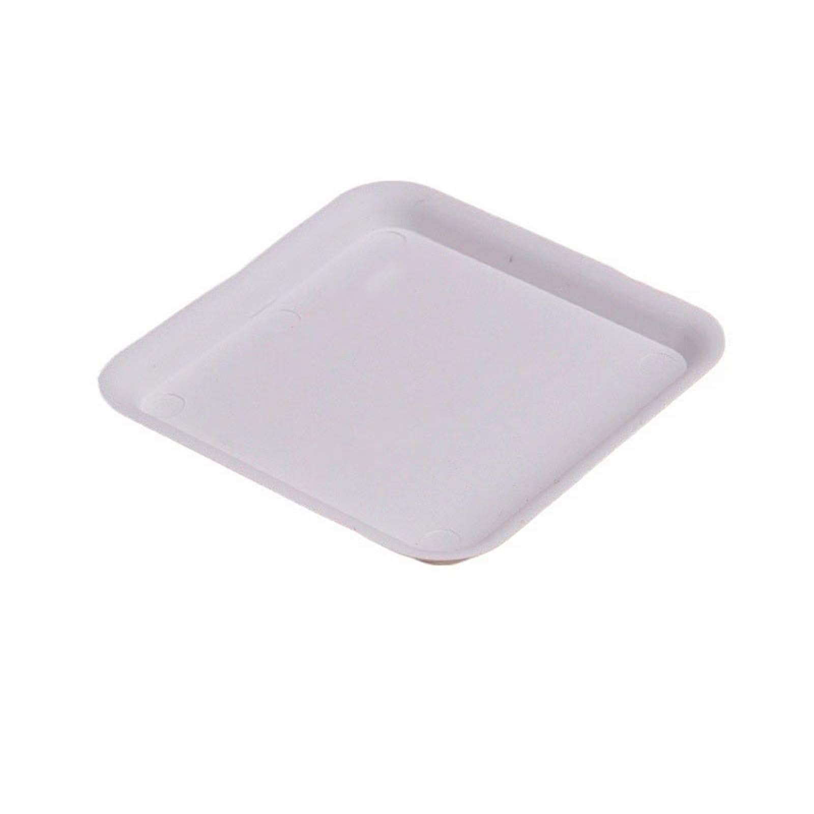 Prettiee plant dish saucer 10Pcs Flower Pot Tray Succulent Plant Square Drip Trays Indoor Outdoor Home Garden Decoration (White L)