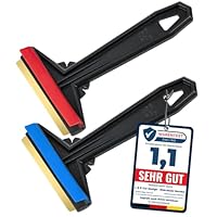 Eiskratzer Auto [2 Stück] - Messing TESTSIEGER 2024* - schnell, mühelos & schonend - Murska Scheibenkratzer Auto - effizient & sicher Schneekratzer Auto - Premium HIPS & Messingklinge - aus Finnland