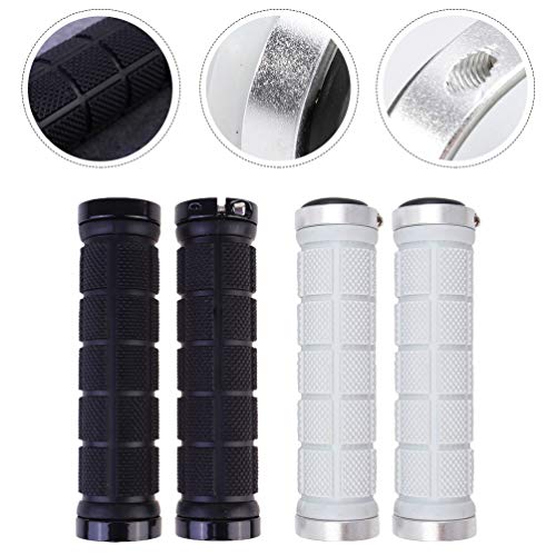 CLISPEED 2 Pares de Apertos de Bicicleta de Borracha Macia Antiderrapante Capa de Pega de Bicicleta