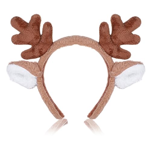 Hirschgeweih Weihnachten 13 WLLHYF Rentier-Geweih Stirnband Weihnachts Haarreif Reh Geweih Hörner...