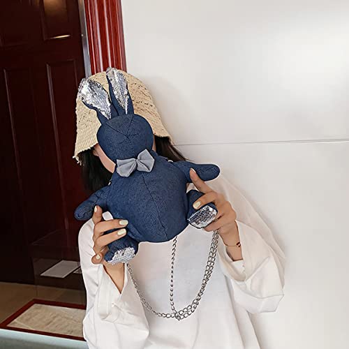 VALICLUD 1pc Design Crossbody Bag Denim Shoulder Bag for Daily Use Lightweight and Unique for School Shopping Work and Casual Outings Dark3