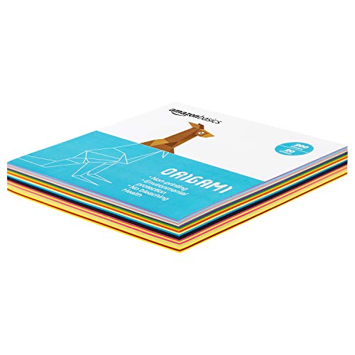 Amazon Basics Origami Paper, Double Sided Color, Assorted Colors #TOP1