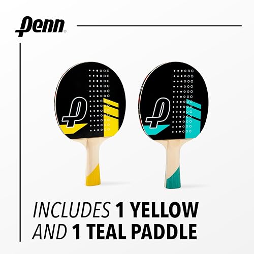image for Penn 2-Player Table Tennis Paddle Set - Includes Two 5.0 Paddles, Thre