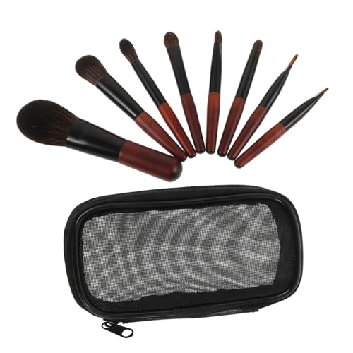 TOVINANNA 1 Set Portable Makeup Brush Set for Travel Cosmetics Brushes with Soft Bristles for Blending Eyeshadow and Concealer Application Includes Carrying Bag