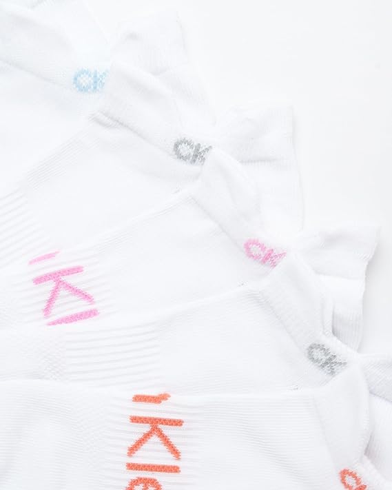 Image of Calvin Klein Womens No Show Socks - 12 Pack Lightweight Cushioned Athletic Tab Low Cut Running Socks for Women