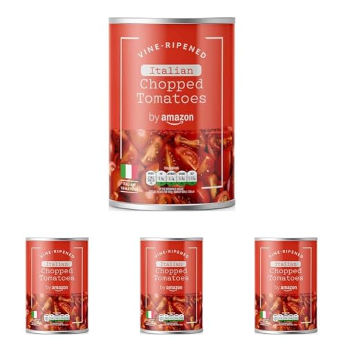 by Amazon Tomates Troceados Italianos, 400g (Paquete de 4)
