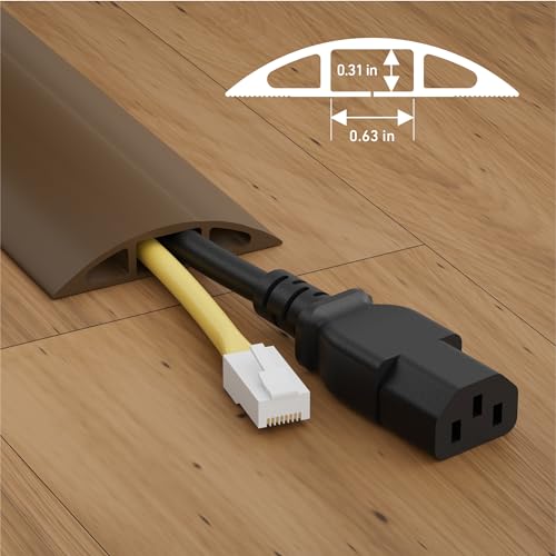 image for D-Line 6ft Floor Cord Cover, Cable Protector, Hide Extension Cords, Pr