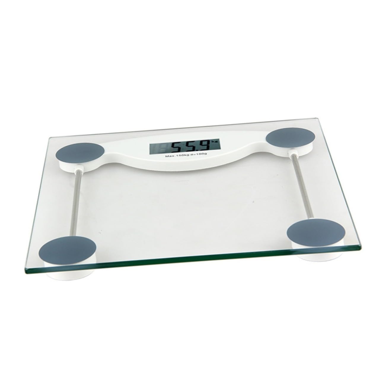 WOFASHPURET 1PC Transparent Square LCD Digital Bathroom Scale Accurate Weighing Scale for Home Use High Strength Toughened Design Immediate Readings with Easy to Read LCD Display Durable and