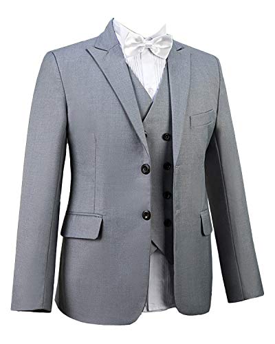 GATMSTZ Men Peak Lapel 3 Piece Groom Suit Formal Business Prom Blazer Vest Pants3