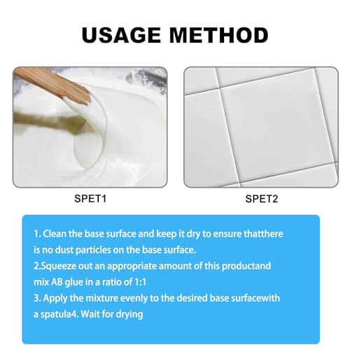 Image of 3.38 oz (100 g) White Tile Repair Kit, Cracked Tile Filler for Tubs, Porcelain, Tile, Sinks, Toilets (White)