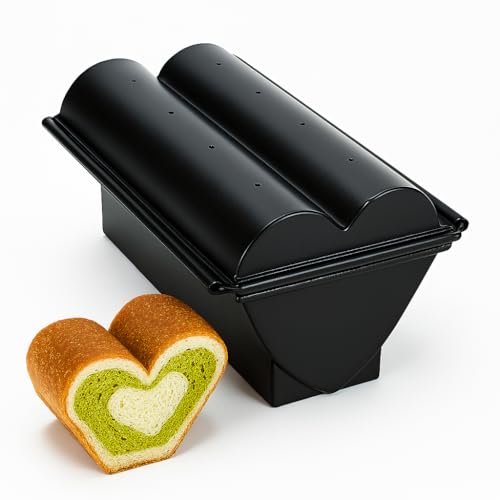 ITXOXF Molde para pan en forma de gato, molde antiadherente de acero aluminizado para tartas y pan, lata reutilizable apta para horno para pan, pasteles y galletas (corazón 25 x 10,5 x 9,9 cm)