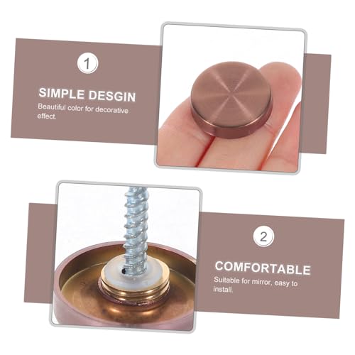 Homoyoyo 20 piezas Tapas decorativas para tornillos de acero inoxidable cubierta para tornillos espejo para fijación de vidrio acabado elegante miniatura 3