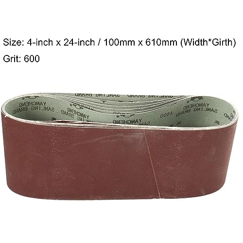 TA-VIGOR 6Pcs 100mm x 610mm Sanding Belt 600 Grit - Image 2