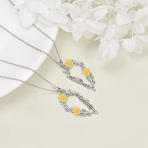 Yfn Mother Daughter Necklace For Two Sterling Silver Mother Daughter Pendant Heart Matching Jewelry Gifts For Women Girls #TOP2