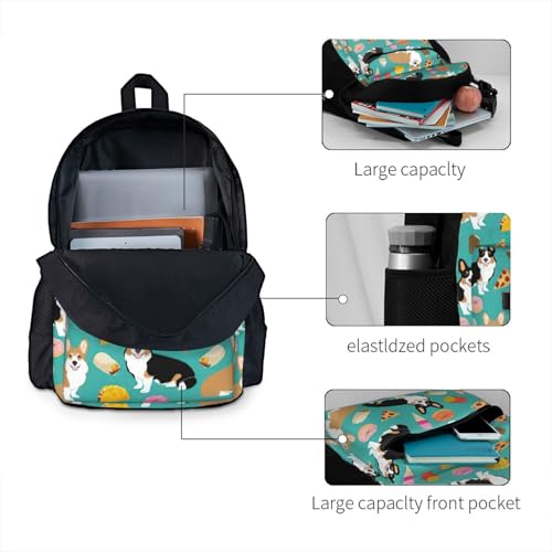 Sac à dos corgi grande capacité imperméable pour randonnée et trajets