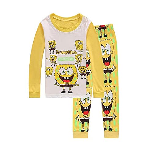 [sunkids] パジャマ 長袖 長ズポン 90 100 110 120 130 綿 ルームウェア 可愛い柔らかい 快適 肌触りがいい (JP, 数字サイズ, 130, イェロー2)
