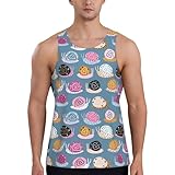 canottiera da uomo, con divertenti scarabocchiare con lumache, vestibilità asciutta, per corsa, allenamento, palestra, muscoli, senza maniche, per uomo, nero, s