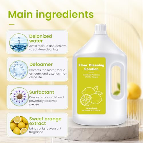 Image of 82 FL OZ Lemon Scent Floor Cleaning Solution Compatible with Dreame