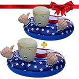 Set of 2 Patriotic Pool Float Ring,Tube Floatie, Funny Inflatable Swimming for Beach and Pool Summer Party Supplies, Theme Party Favor 42 inch…