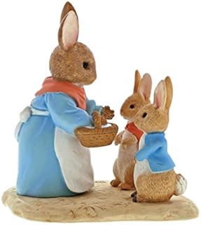 Beatrix Potter Mrs Rabbit, Flopsy & Peter Figurine, Resin, colourful, 40 x 70 x 70 cm