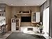 Homely - Mueble de salón Modular Formentera Color Roble y Blanco de...