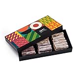 Zest Delites Caja de Regalo de Comida Vegana Gourmet, Caja de Caramelos de Delicias Turcas | Ingredientes de Fruta; Naranja, Vainilla, Granada, Moras Negras y de Pistacho 250 g, Lokum