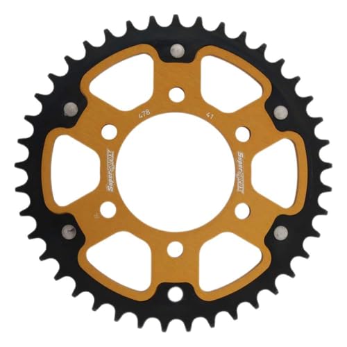 スーパースプロックス(Supersprox) ドリブン スプロケット リア ステルス (STEALTH) アルミ&スチール 45T ゴールド RST-7098:45-GLD