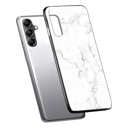 Image of COLORflow Back Cover Compatible with Samsung Galaxy A14 5G / 4G | White Marble | Shockproof TPU Bumper Cover with Camera Protection Back Cover Compatible with Samsung Galaxy A14 5G / 4G