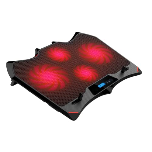 Image of Techie 2 Fan Laptop Cooling Pad with Mobile Stand for Upto 15.6 Inch Laptops with 5 Adjustable Levels. (4 Fan)