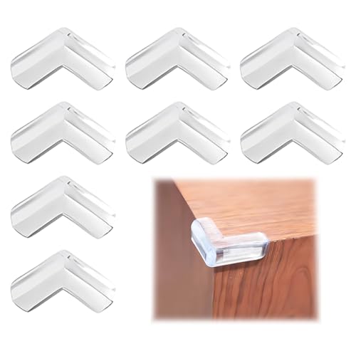 GNALIA 8 Pieza Protector De Esquinas Para Bebés Y Niños Protector Esquinas Bebé Protectores Para Muebles Y Mesas Protector De Muebles Transparente Esquineros Protectores Para Muebles (Transparente)
