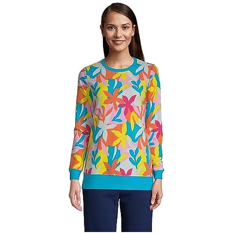 Lands' End Women's Long Sleeve Tunic Sweatshirt Cover