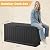 Fancyango 75 Gallon Outdoor Deck Box Waterproof, Large Storage Box for Patio, Resin Storage Bench Lockable for Garden Tools, Package Delivery, Black
