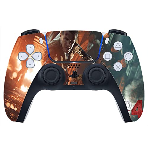 Image of GADGETS WRAP Printed Vinyl Decal Sticker Skin for Sony PlayStation 5 PS5 Controller Only - Uncharted 4 A Thiefs End