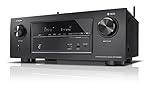 Denon AVRX3400H 7.2 Surround AV-Receiver und HEOS Integration (Dolby Vision Komtabilität, Dolby Atmos, dtsX, WLAN, Bluetooth, Spotify Connect, 4K/60Hz 8 HDMI Eingänge, 7X 180 W) schwarz