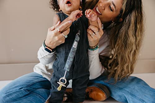 Image of Copper Pearl 3-Pack Pacifier Holders: Premium Knit Binky Clips for Baby Girls and Boys - Stylish Stainless Steel Design for Secure No-Drop Attachment - Diesel