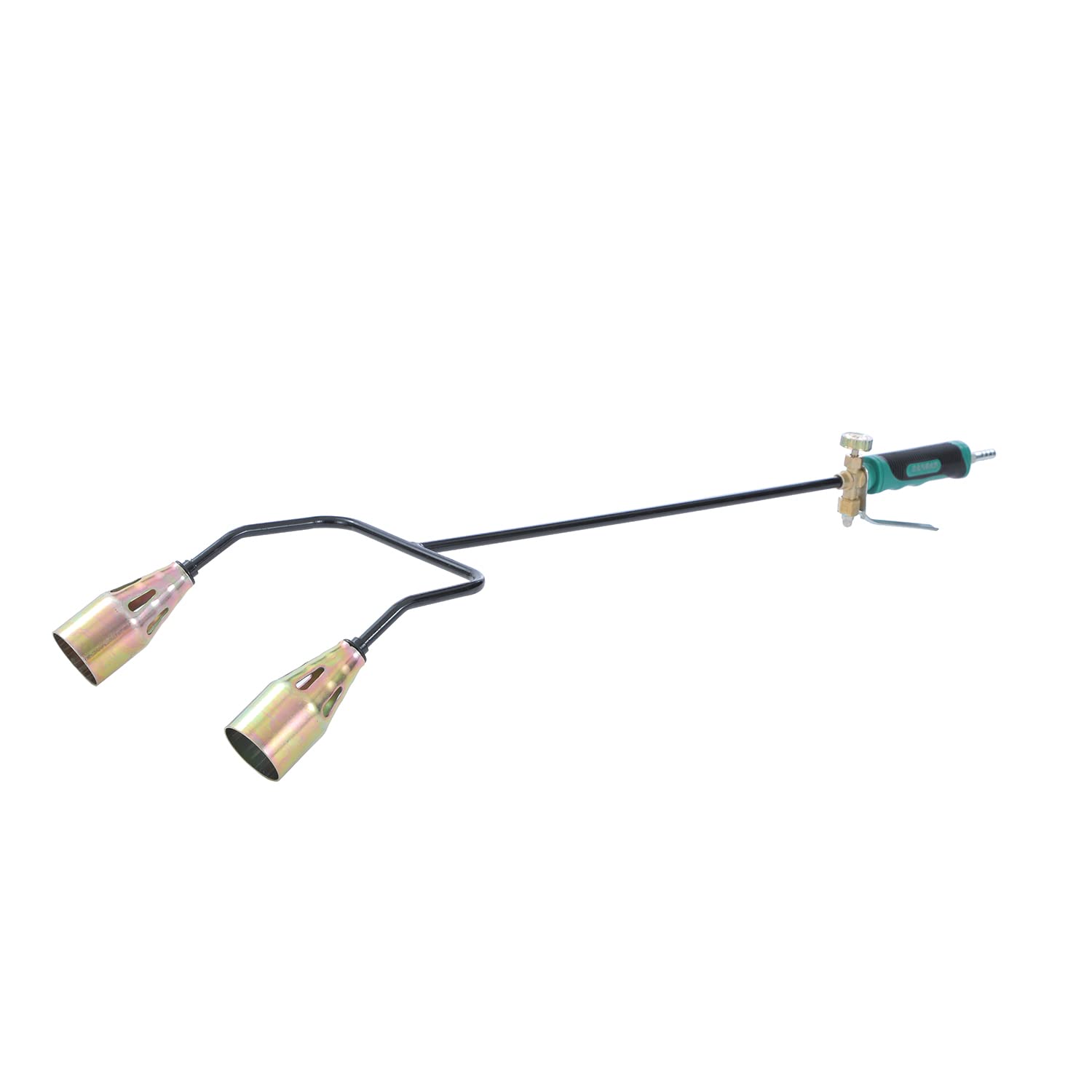 KATSU Gas Torch Weed Burner Twin Head Flame Thrower Blowtorch Roofer Sealing Melting Welding Soldering Torch Multi Purpose 750mm Long 324159