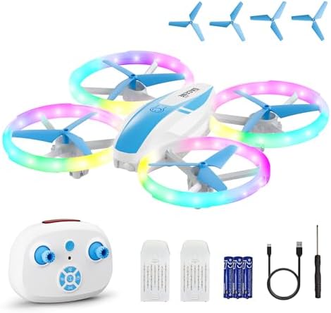 Mini Drone for Kids and Beginners with Fancy LED & Altitude Hold,...