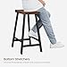 VASAGLE Bar Stools, Set of 2 Bar Chairs, Kitchen Breakfast Bar Stools with Footrest, 23.6 Inches High, Industrial in Living Room, Party Room, Rustic Brown and Black ULBC074B01
