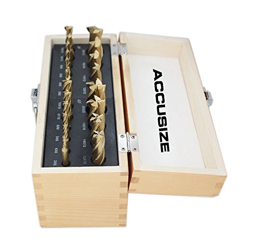 Accusize Industrial Tools 20 Pc H.s.s. Tin Coated End Mill Set, Metric Size, Cutting Diameter From 3 Mm Up To 20 Mm, 2 Flute And 4 Flute, 1810-0104 #TOP4